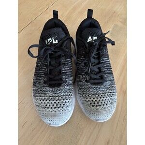 APL Techloom Pro W Knit Sneaker Black White Gray Breathable Running Low Top